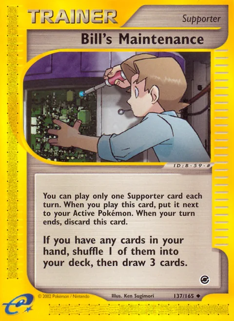Bill's Maintenance, a Pokémon card