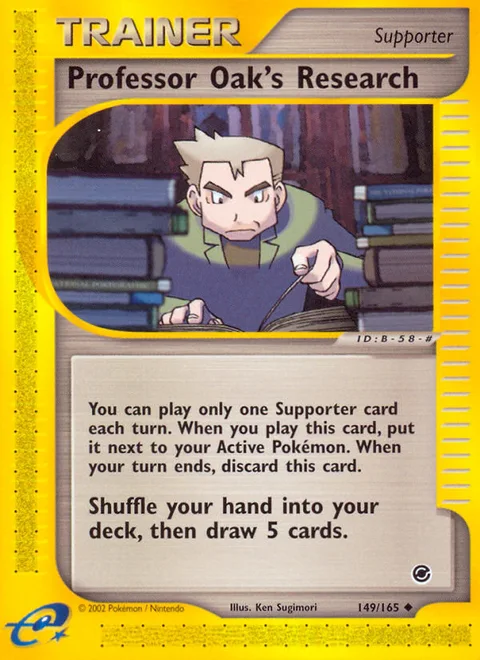 Professor Oak's Research, a Pokémon card