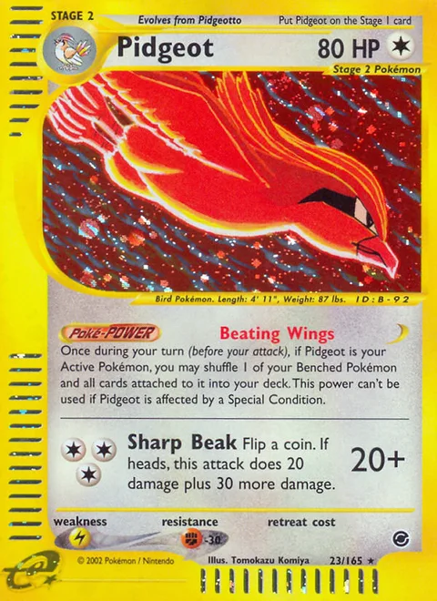 Pidgeot, a Pokémon card