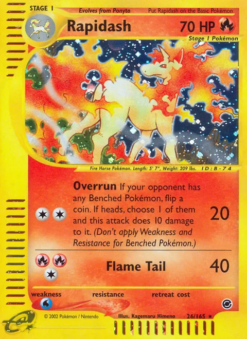 Rapidash, a Pokémon card