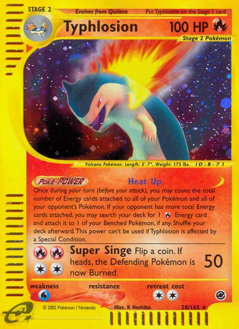 Typhlosion, a Pokémon card