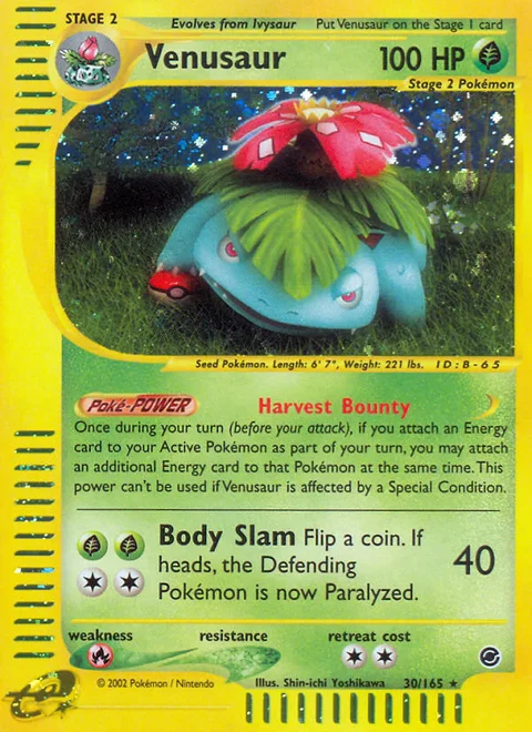 Venusaur, a Pokémon card
