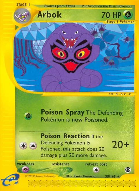 Arbok, a Pokémon card