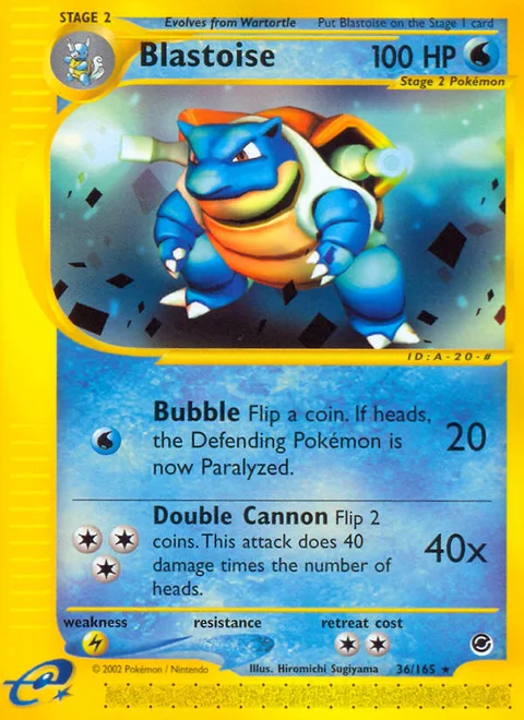 Blastoise, a Pokémon card
