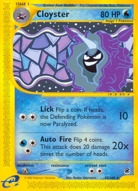 Cloyster, a Pokémon card