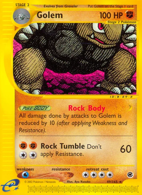 Golem, a Pokémon card