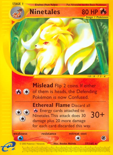 Ninetales, a Pokémon card
