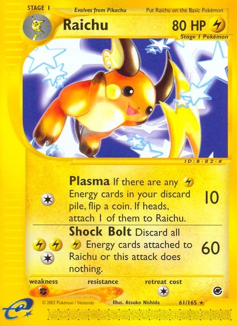 Raichu, a Pokémon card