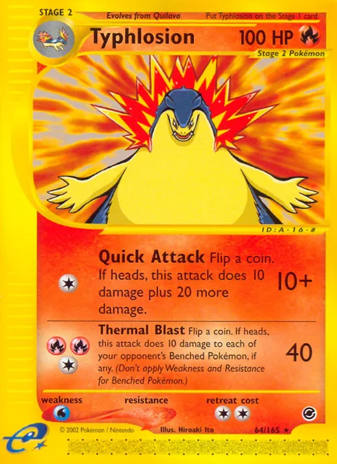Typhlosion, a Pokémon card