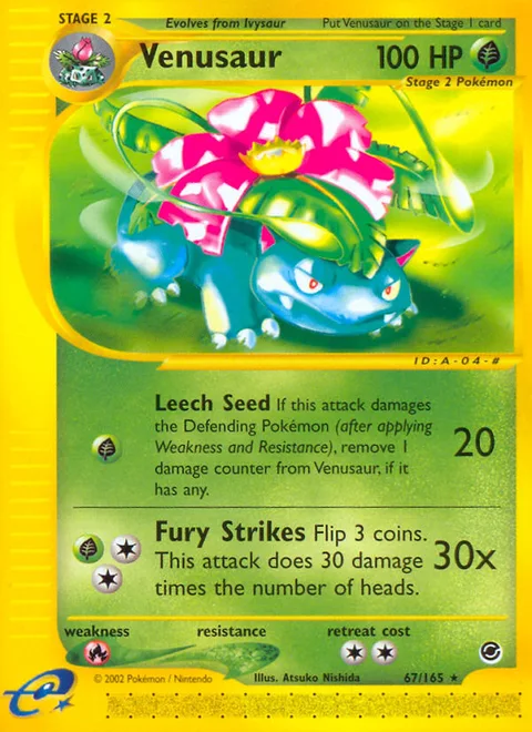 Venusaur, a Pokémon card