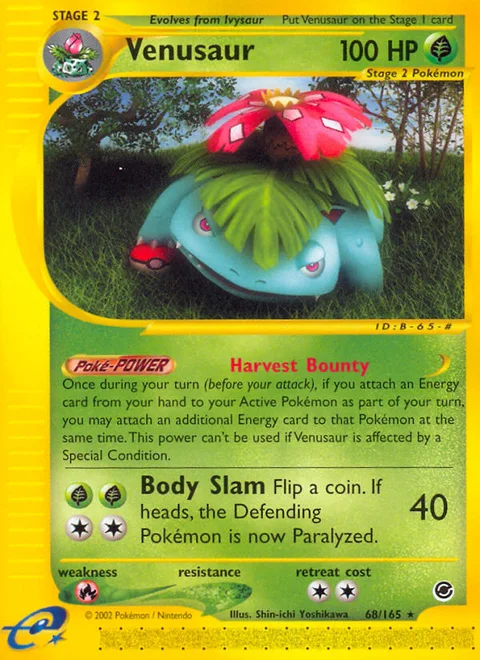 Venusaur, a Pokémon card