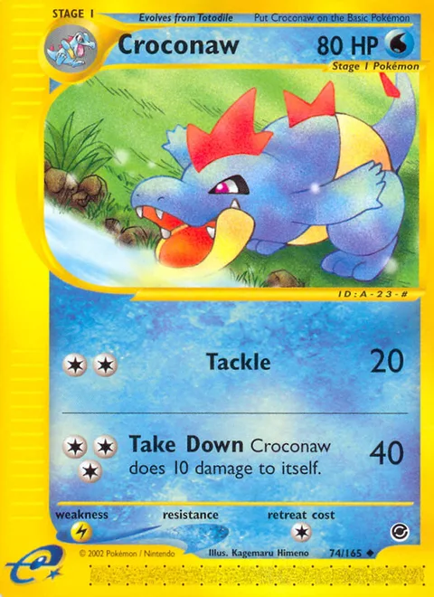 Croconaw, a Pokémon card