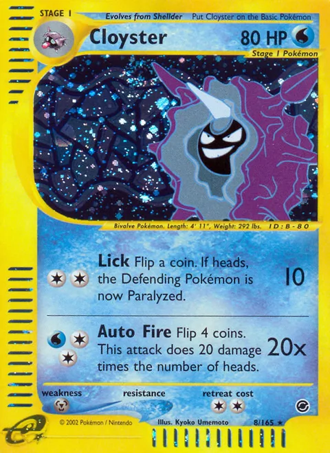 Cloyster, a Pokémon card