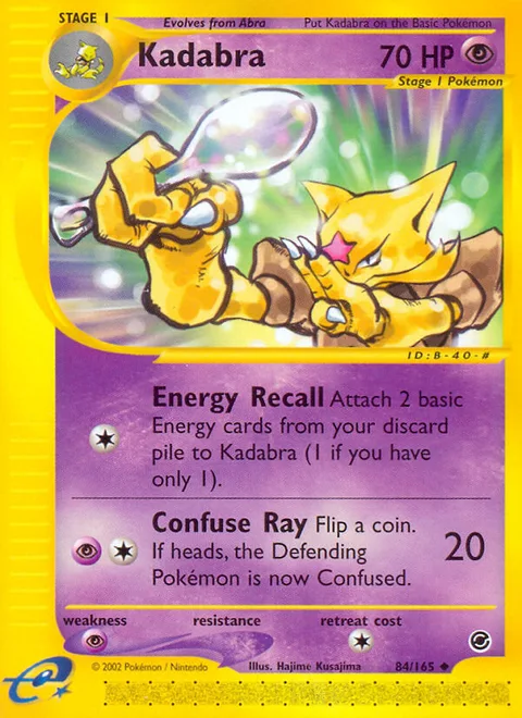 Kadabra, a Pokémon card