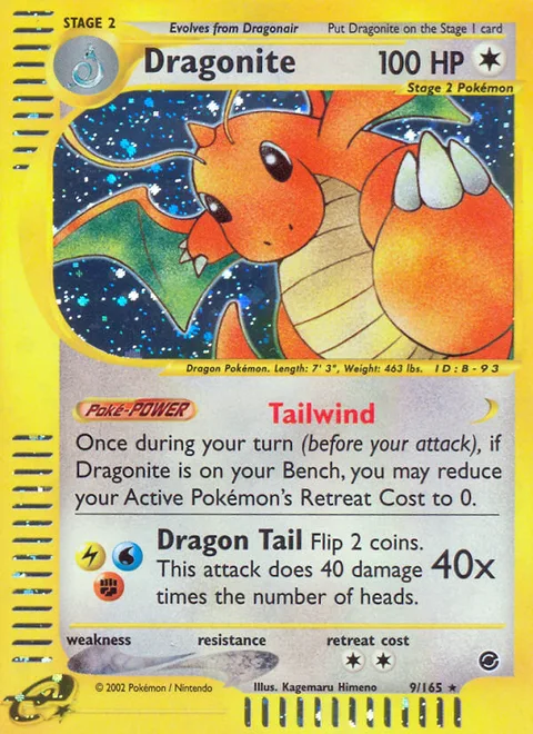 Dragonite, a Pokémon card