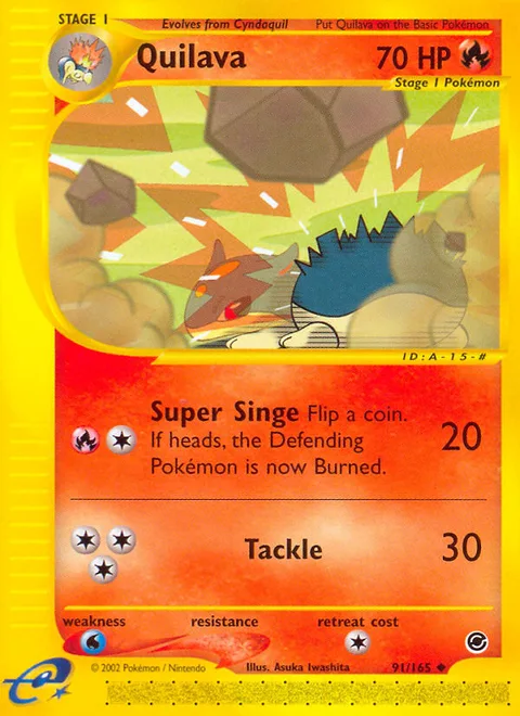 Quilava, a Pokémon card