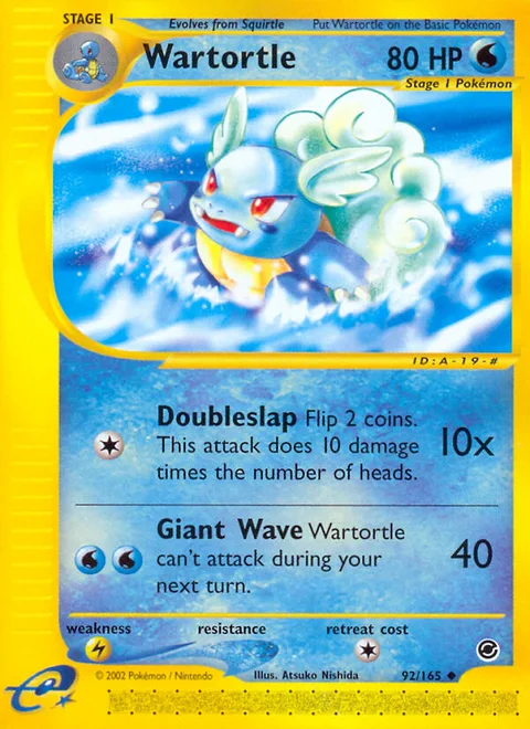 Wartortle, a Pokémon card