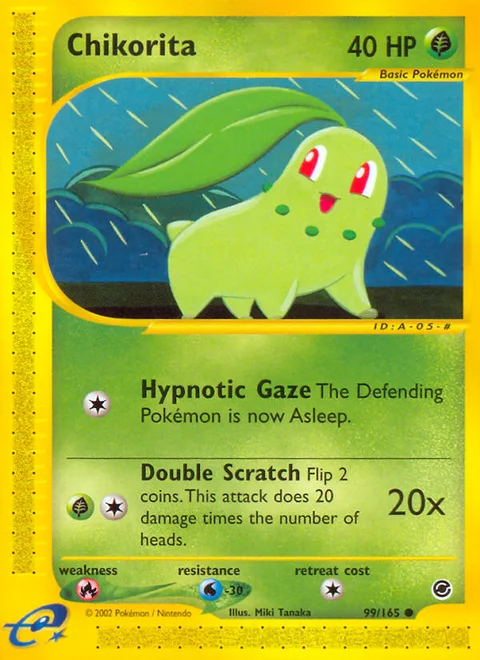 Chikorita, a Pokémon card