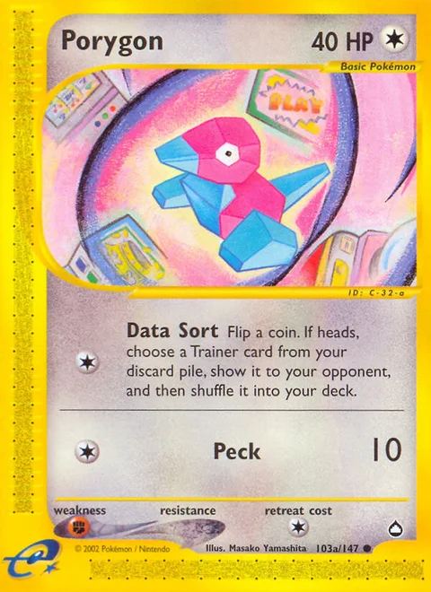 Porygon, a Pokémon card