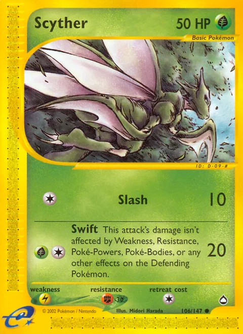 Scyther, a Pokémon card