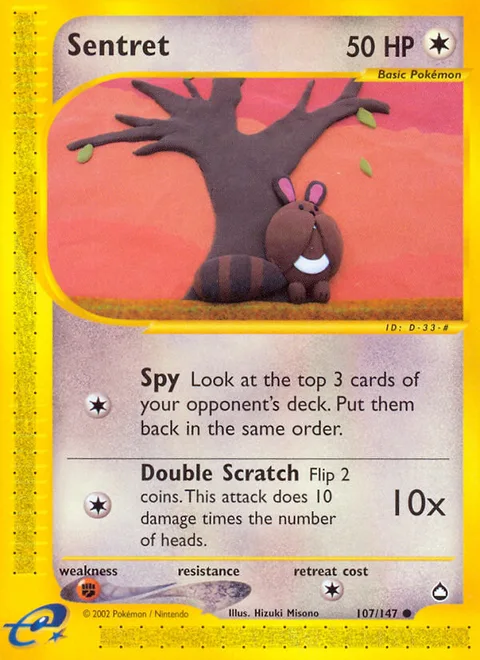 Sentret, a Pokémon card