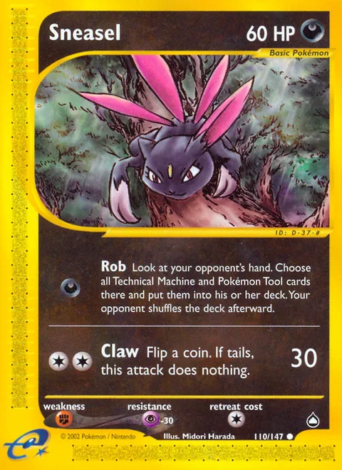 Sneasel, a Pokémon card