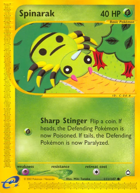 Spinarak, a Pokémon card