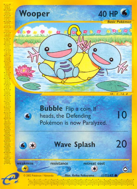 Wooper, a Pokémon card