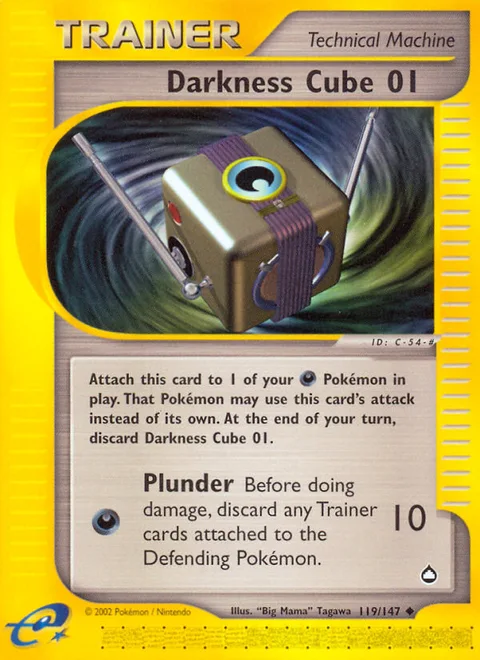 Darkness Cube 01, a Pokémon card