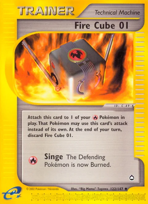 Fire Cube 01, a Pokémon card