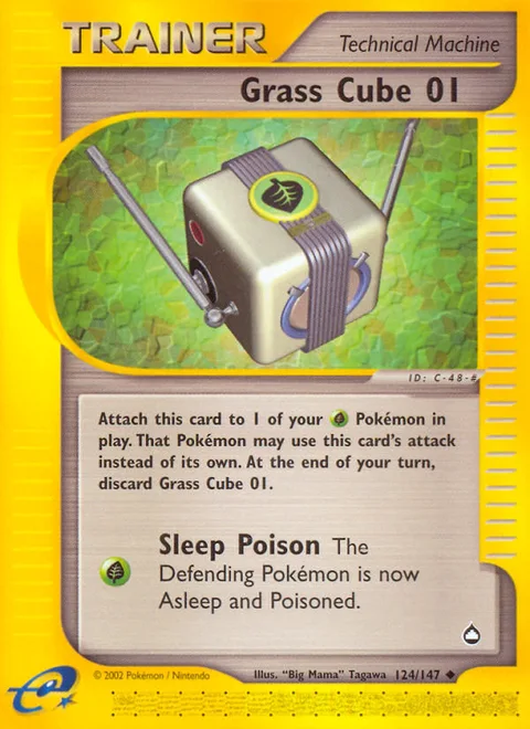 Grass Cube 01, a Pokémon card
