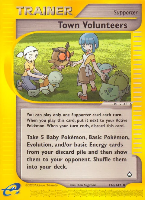 Town Volunteers, a Pokémon card