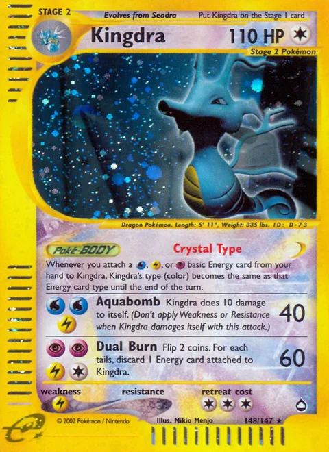 Kingdra, a Pokémon card