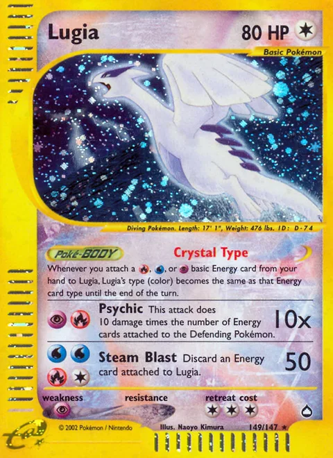 Lugia, a Pokémon card