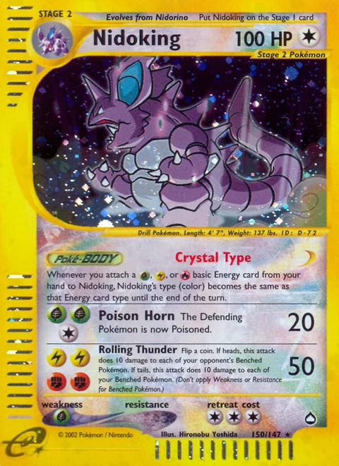Nidoking, a Pokémon card