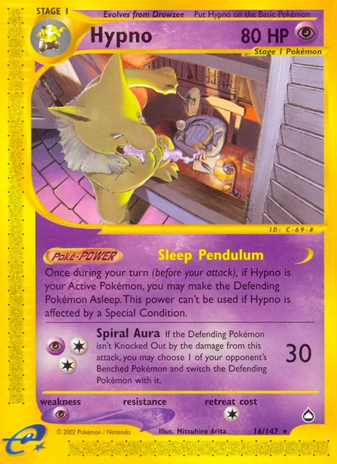 Hypno, a Pokémon card