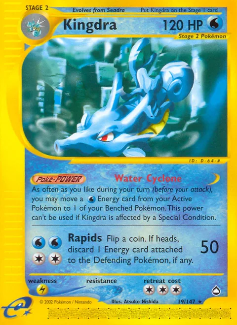 Kingdra, a Pokémon card
