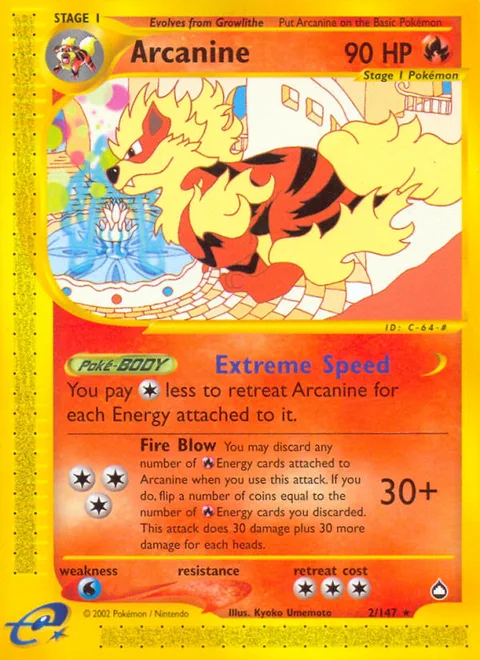 Arcanine, a Pokémon card
