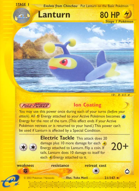 Lanturn, a Pokémon card