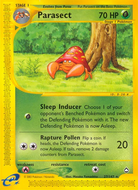 Parasect, a Pokémon card