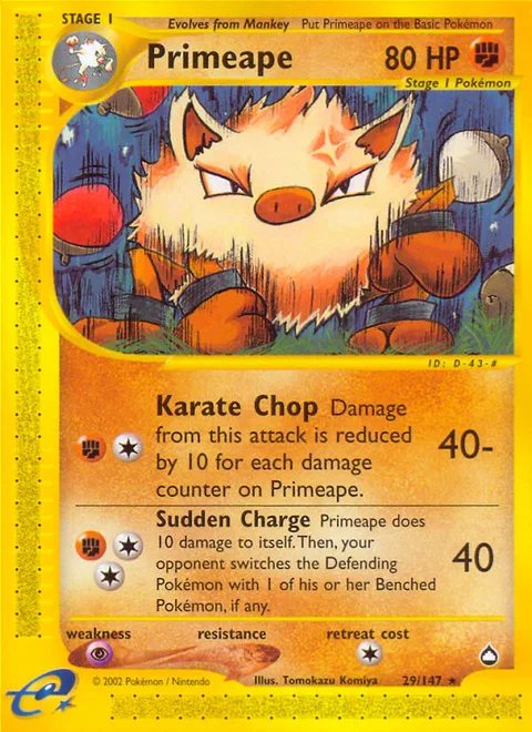 Primeape, a Pokémon card