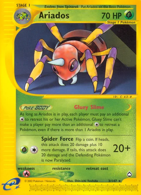 Ariados, a Pokémon card