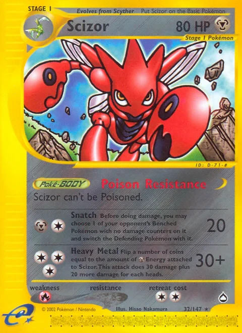 Scizor, a Pokémon card