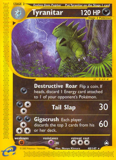 Tyranitar, a Pokémon card
