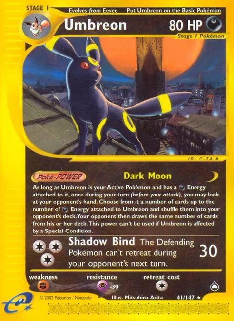 Umbreon, a Pokémon card