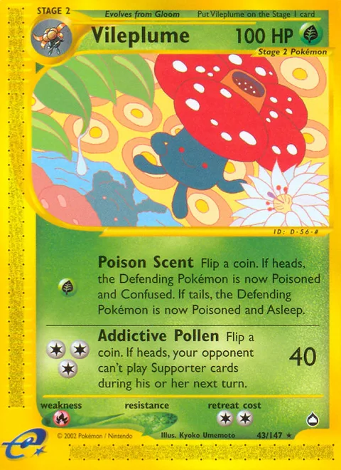 Vileplume, a Pokémon card