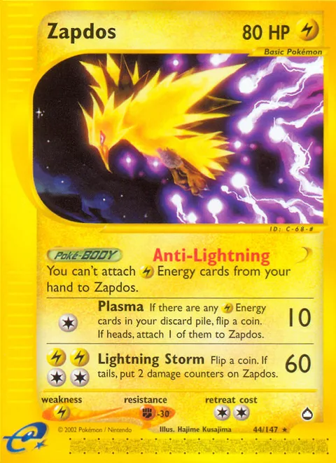 Zapdos, a Pokémon card