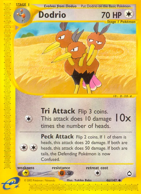 Dodrio, a Pokémon card