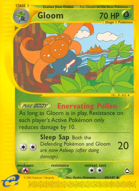Gloom, a Pokémon card