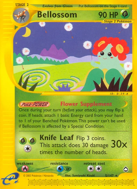 Bellossom, a Pokémon card